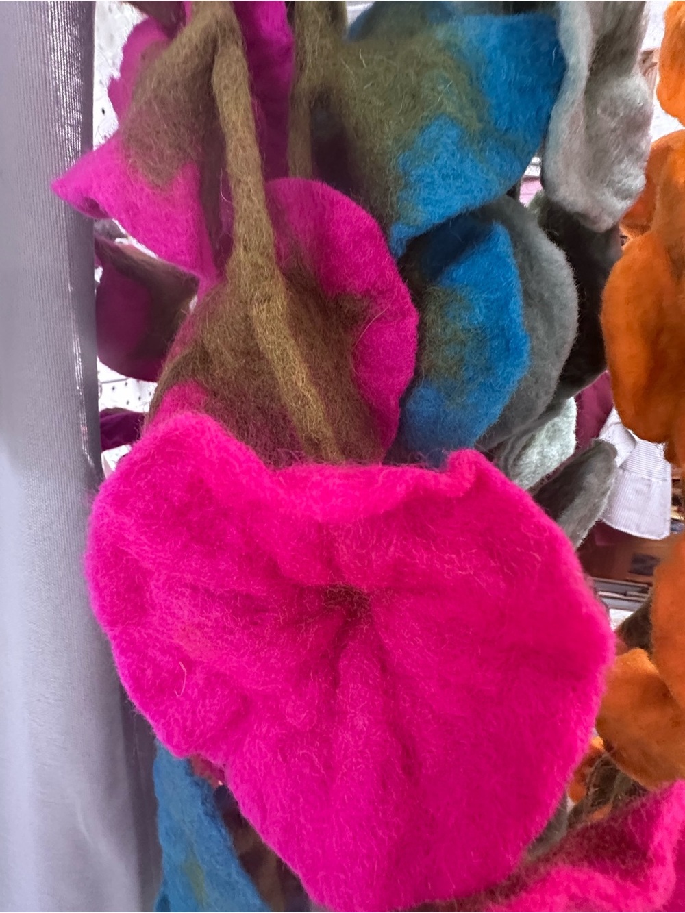 Felted Wool Floral Petals Scarf